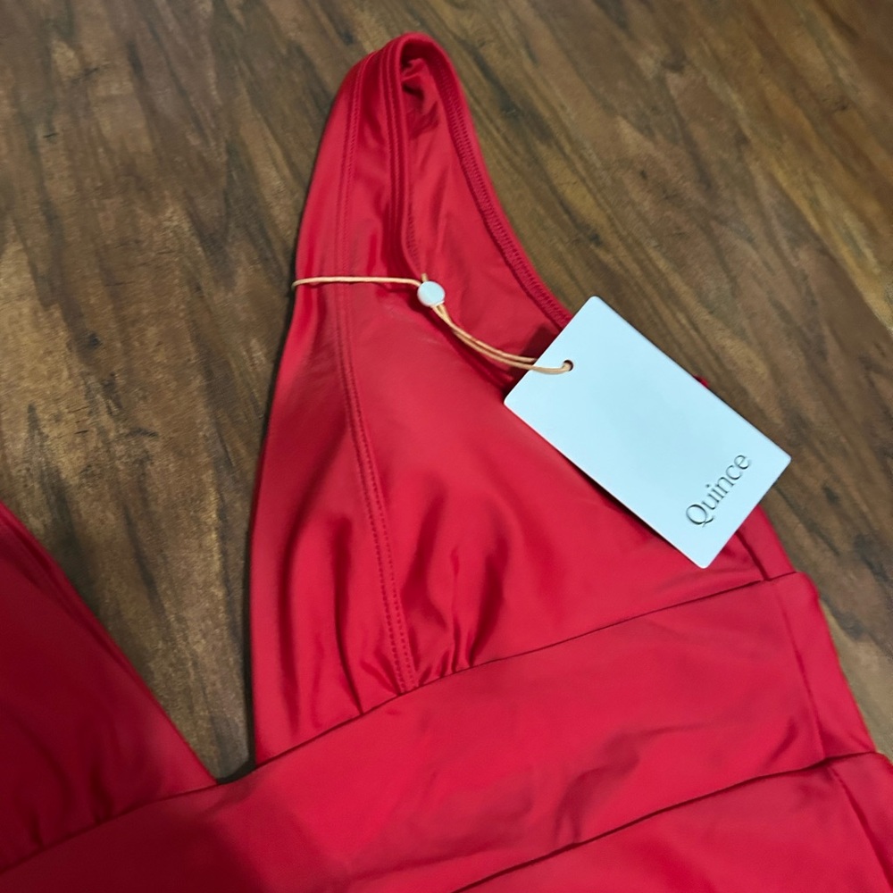 Quince Red One-Piece Swimsuit - Picture 3 of 7